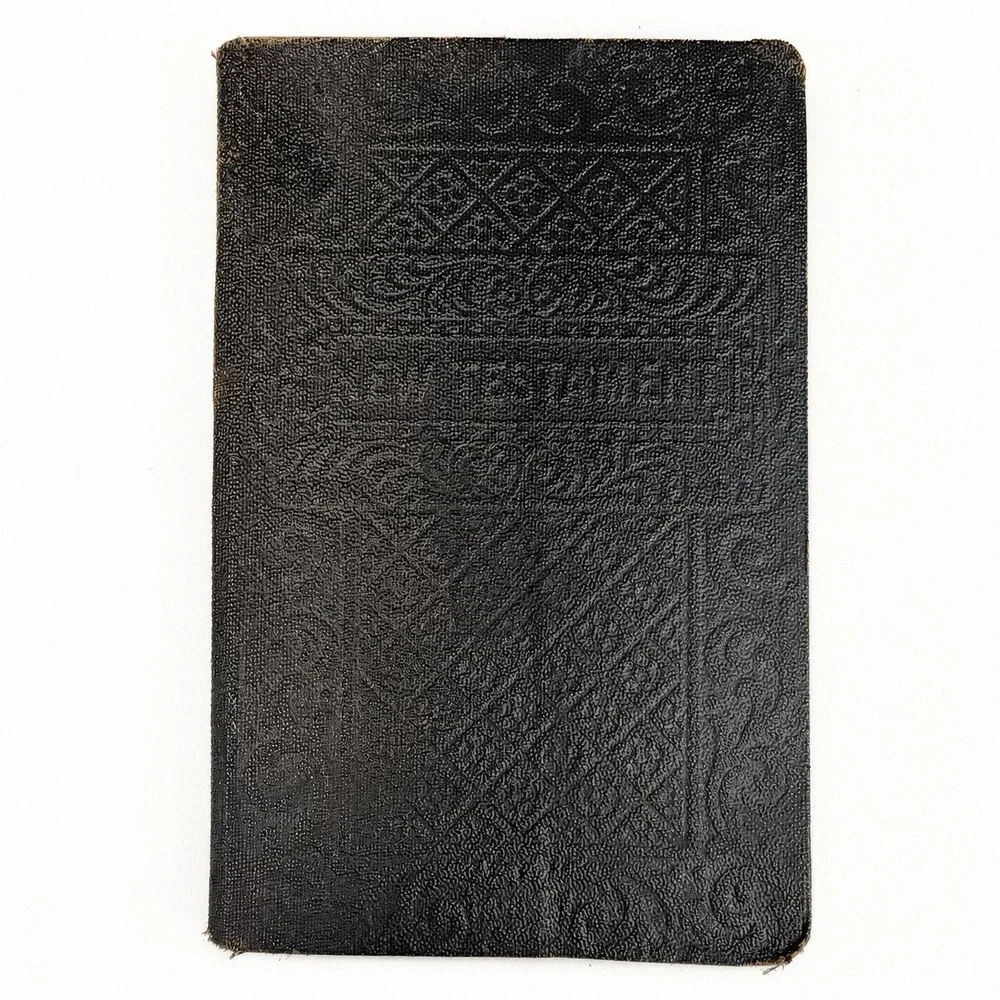 Antique 1903 New Testament Pocket Bible Agate 32mo American Bible Society